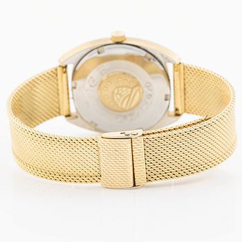 Omega, Constellation, "C", "Linen Dial", wristwatch, 35 mm.