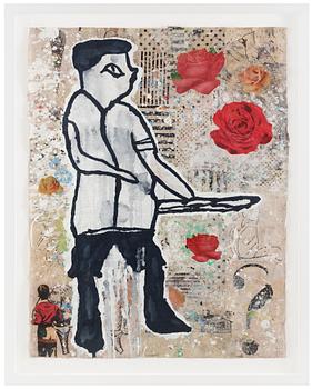 470. Donald Baechler, "Flowers and Soldier".