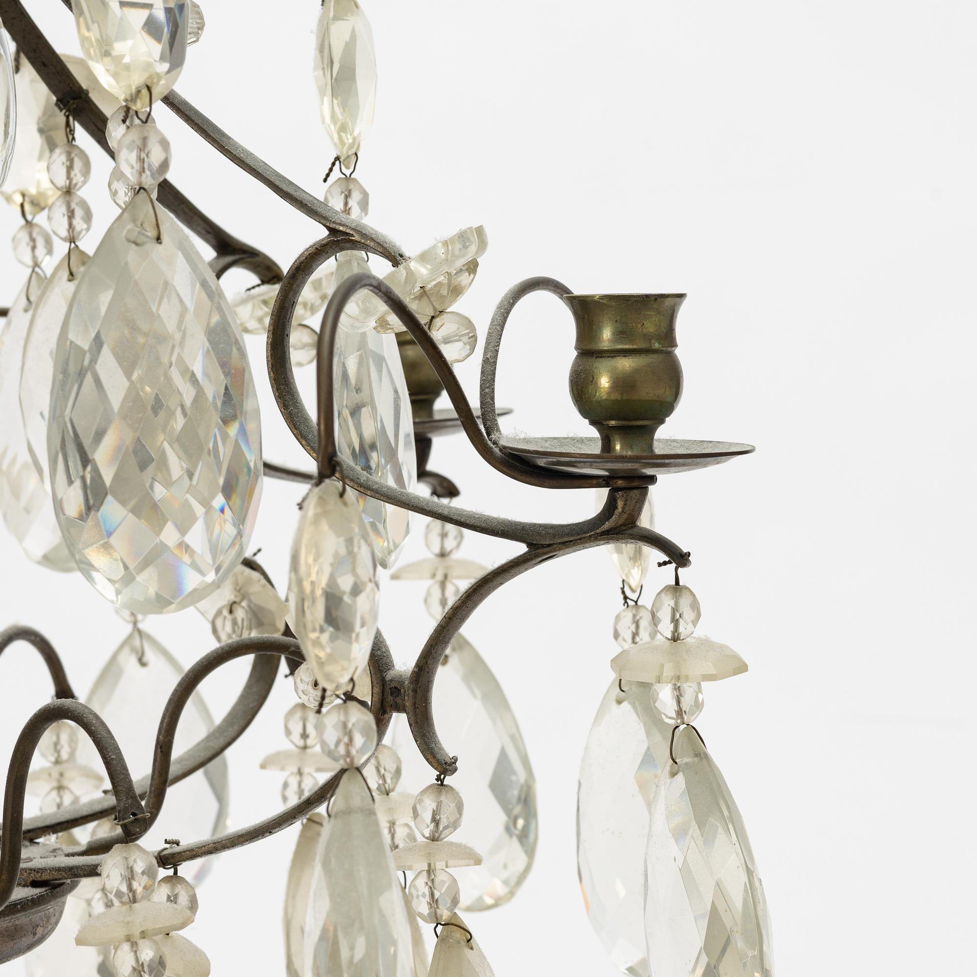 A Rococo style chandelier, first half of the 20th Century.