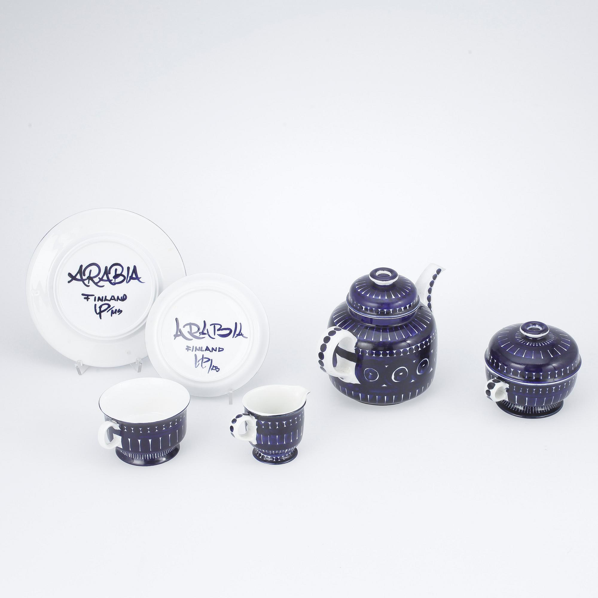 SERVIS, 27 delar, porslin, "Valencia", Ulla Procopé för Arabia, 1900-talets andra hälft.