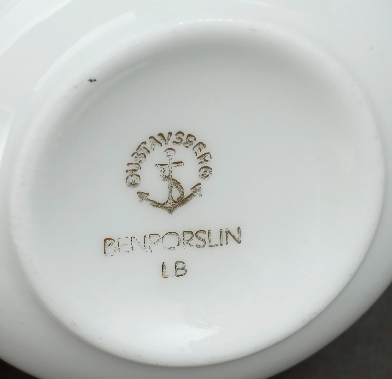 SERVIS, benporslin, 91 delar, "LB", Stig Lindberg, Gustavsberg, 1940-tal.