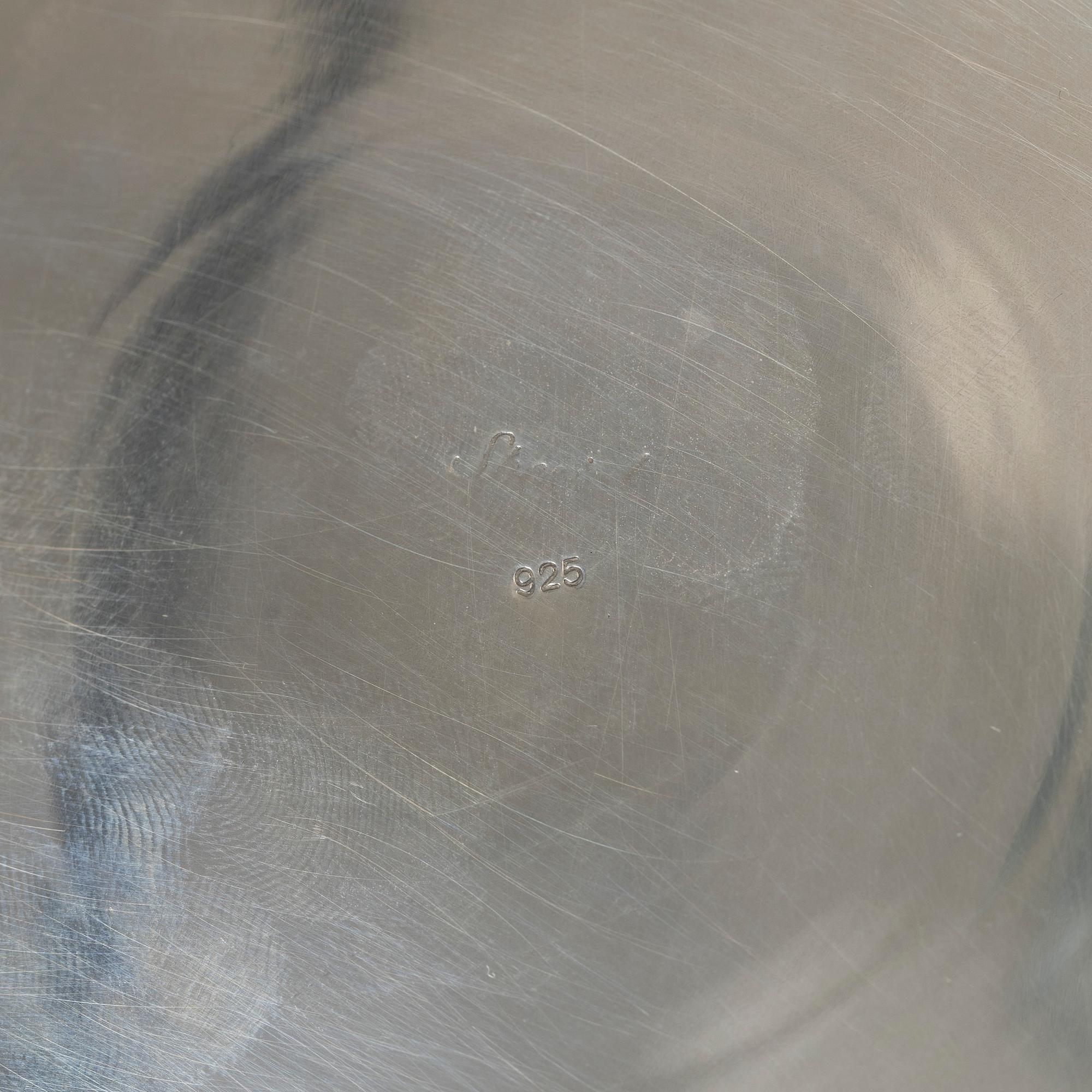 Coasters, ett par, silver, 1900-talets andra hälft.