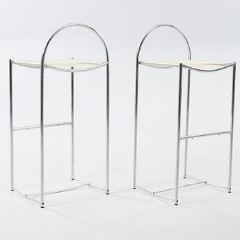 A pair of bar stools from the second half of the 20th century.