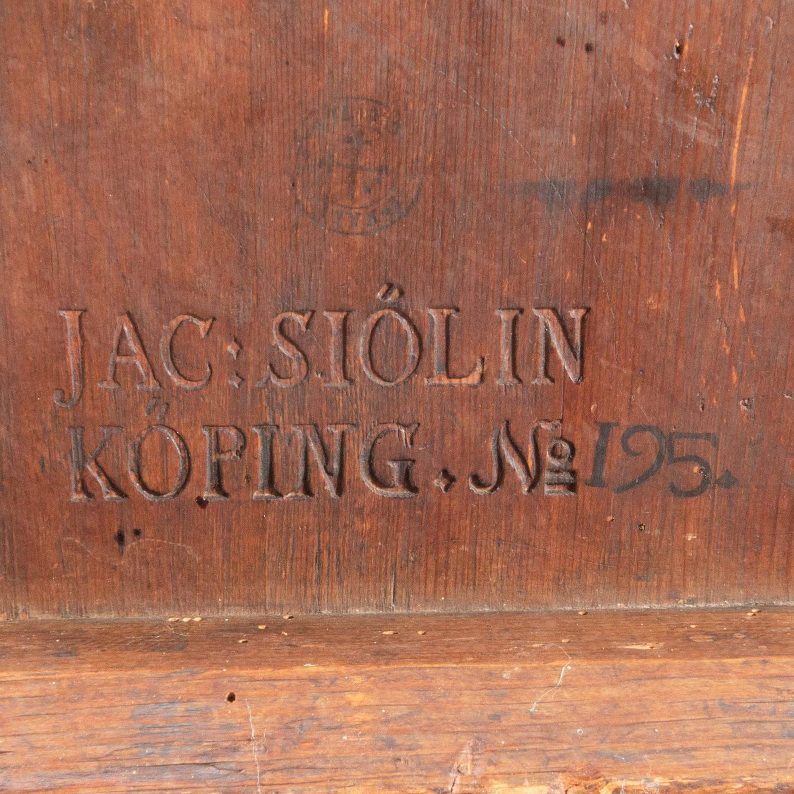 Jacob Siölin, table signed around 1800.