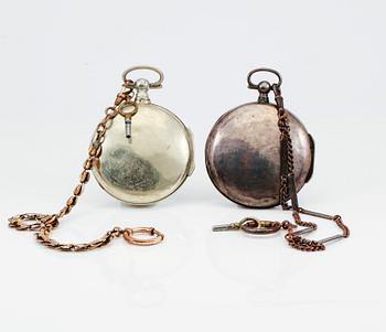 SPINDEL, 2 st, pläter, Wallerius, Norrköping, 1800-talets första hälft.