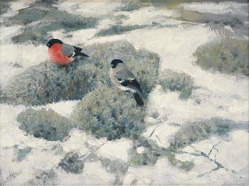 878. Thure Wallner, "Domherrar" (Bullfinches).