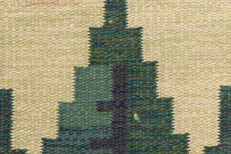 Judith Johansson, a carpet, "Skogsbryn", flat weave, ca 243 x 170,5 cm, signed JJ.