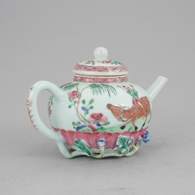 TEKANNA, porslin, Kina, 1700-tal.