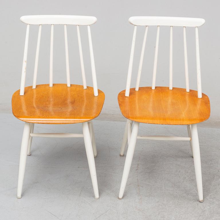 ILMARI TAPIOVAARA, six 'Fanett' chairs, Edsbyverken.