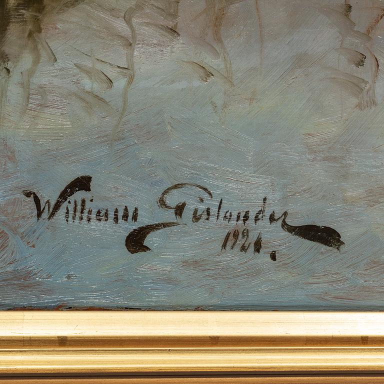 WILLIAM GISLANDER, oil on panel, signed and dated 1924 (?).