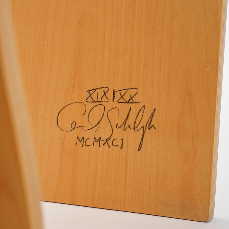 Caroline Schlyter, a "Lilla h" chair, ed. XIX/XX, Forsnäs, Sweden, 1991.