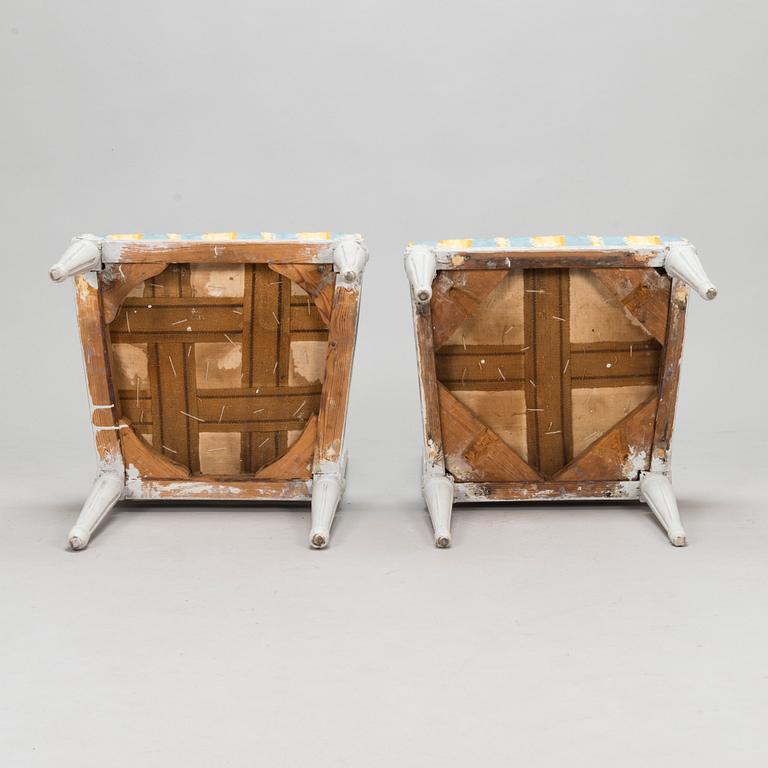 Two early 19th century late Gustavian chairs.