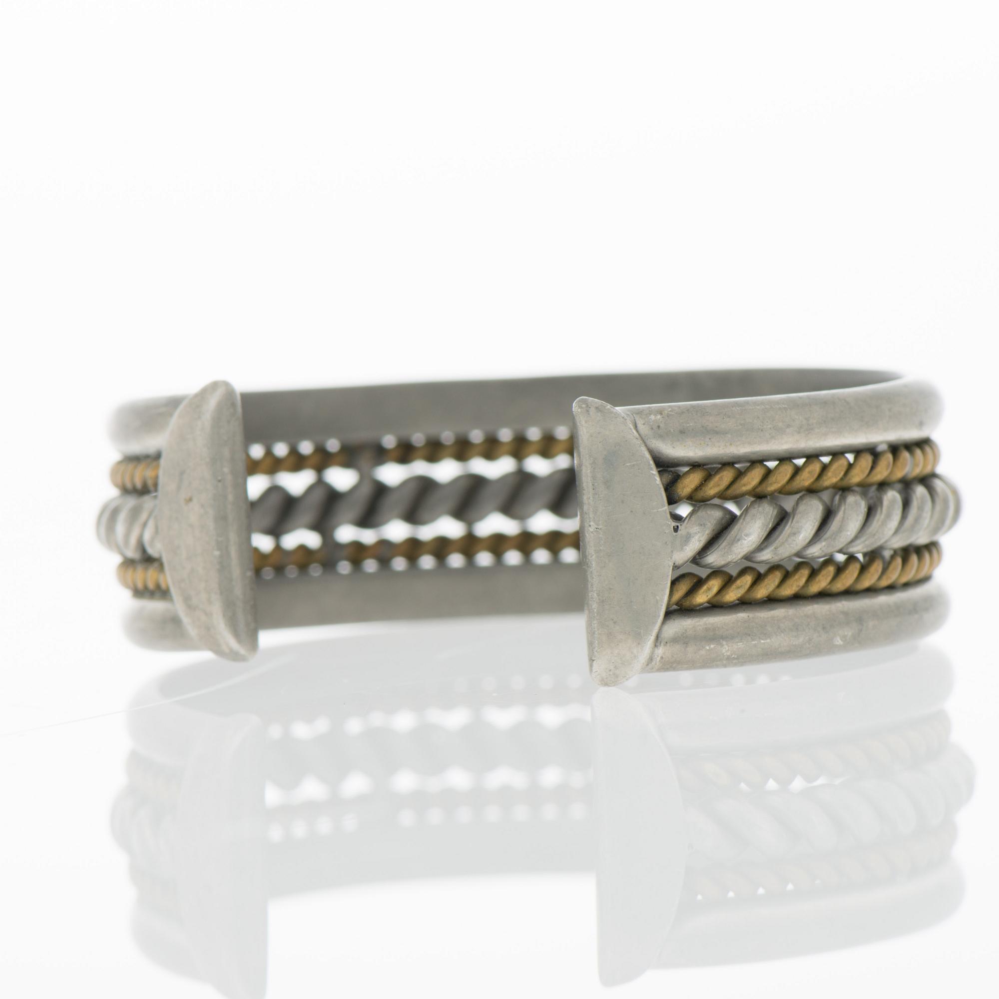 ARMBAND, tenn och mässing, Estrid Ericson, Firma Svenskt Tenn.