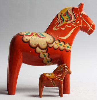 DALAHÄSTAR, 2 st, 1900-tal.