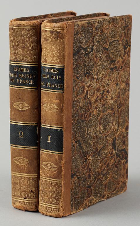 BÖCKER, 2 vol, "Les Crimes des Reines de France.." resp "Les Crimes des Rois de France.." Paris 1791 resp -92.