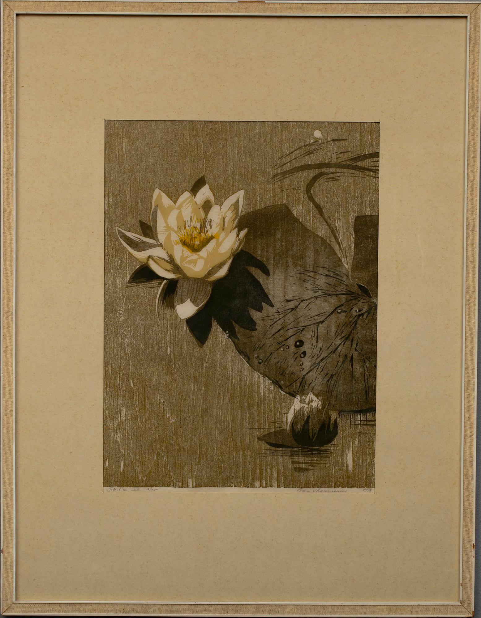 ONNI MANSNERUS, träsnitt, sign. och dat. 1958, T.p.l.'a VIII 10/25.