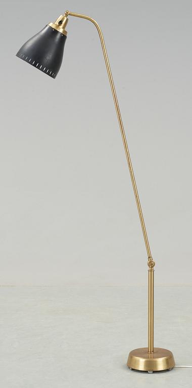 GOLVLAMPA, mässing och metall, Hans Bergström, Ateljé Lyktan, 1940-/1950-tal.