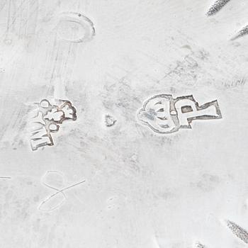 A French 19th century box with lid, 'Historismus' silver, pseudo marks.