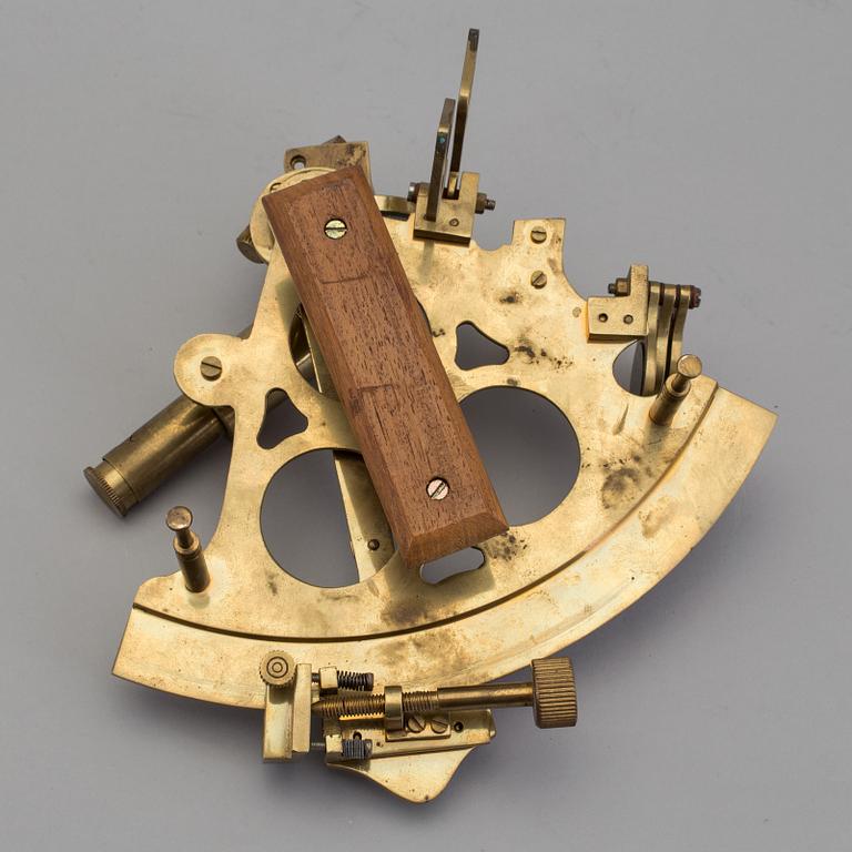 a brass sextant by Stanley London 1890.