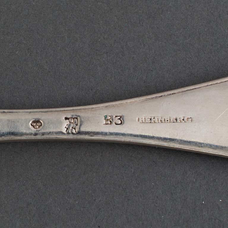 THREE SILVER TABLE SPOONS, Norrköping, first half of the 19th century. Weight ca 205 g.