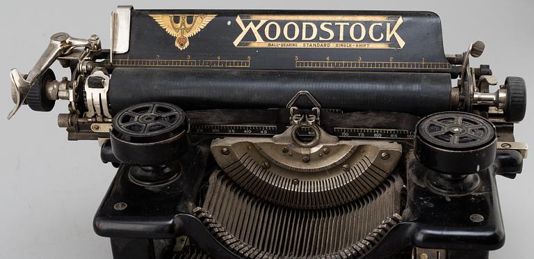 a Woodstock typewriter, early 20th century.