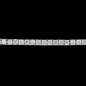 1348. A brilliant cut diamond bracelet, tot. 3.09 cts.