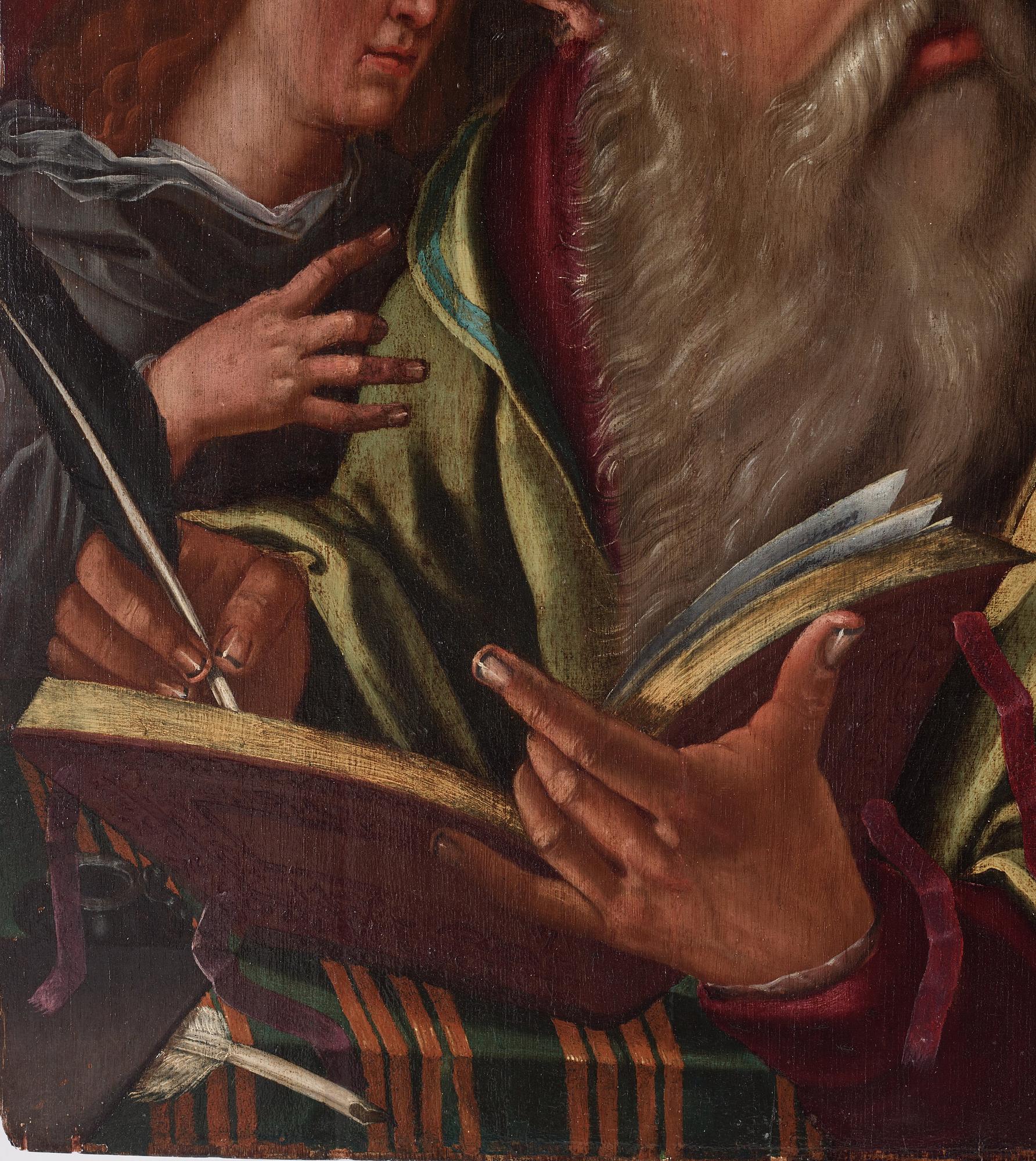 Flamländsk/Spansk skola, tidigt 1600-tal, St Matteus och Ängeln.