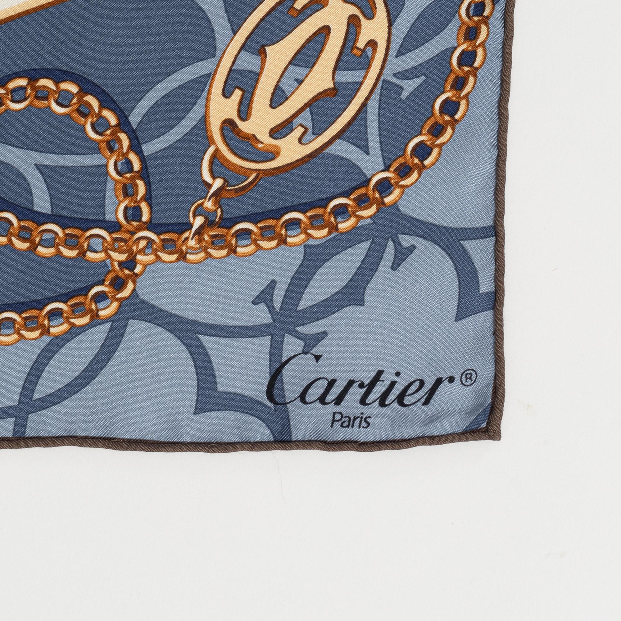 Cartier, a twill silk scarf.