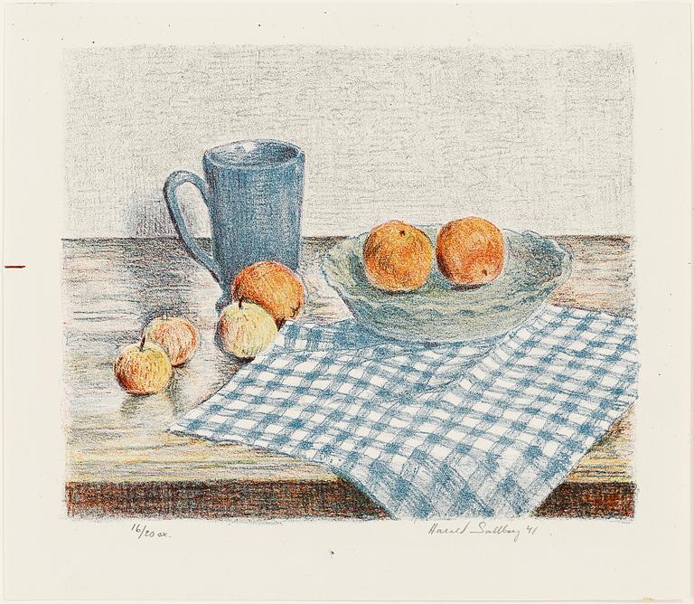 HARALD SALLBERG, färglitografi, signerad och numrerad 16/20, daterad -41.