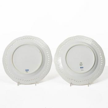 Royal Copenhagen, tallrikar, 6 stycken, Hausmalerei, Royal Copenhagen, Danmark.