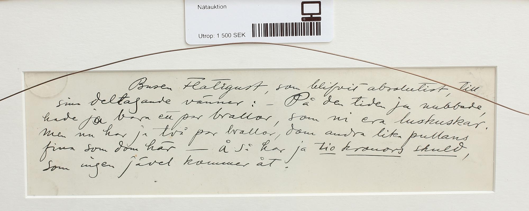 ALBERT ENGSTRÖM, tusch, 2 st, sign.