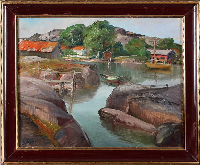 ALFRED EIKRI, olja på duk, signerad.