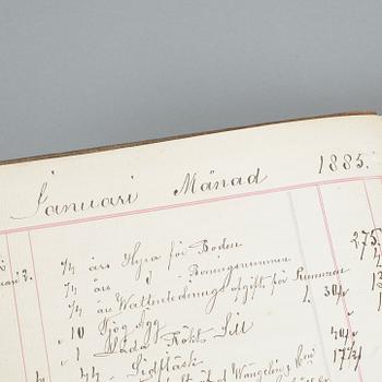 SKYLT, glas, "Kunglig Hovleverantör", 1800-talets slut.