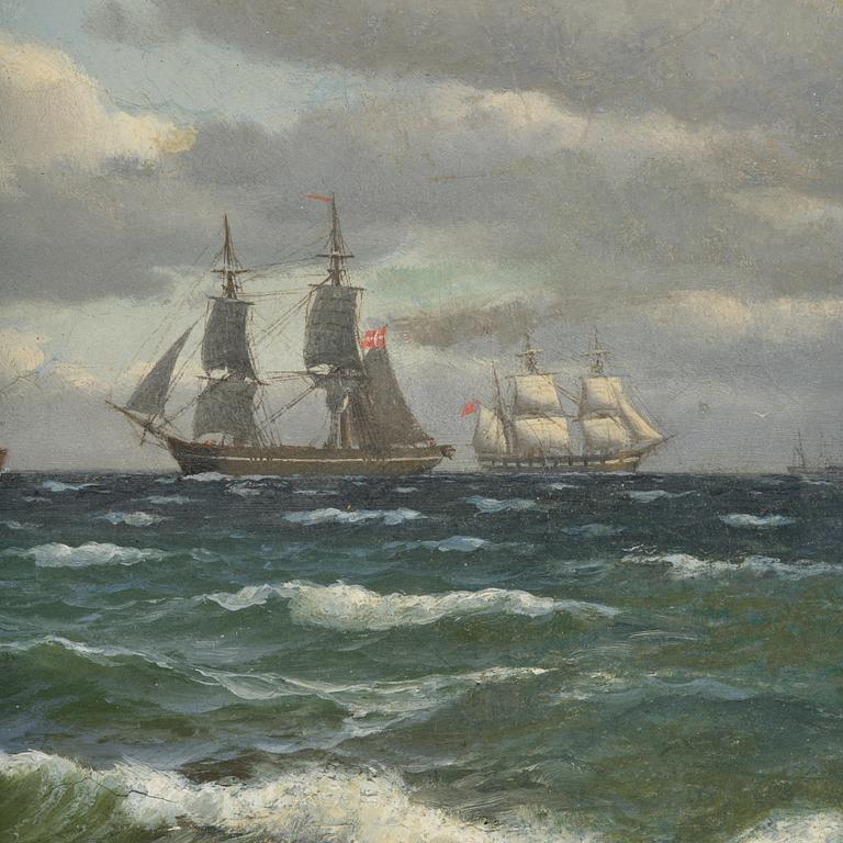 Carl-Emil Baagoe, Spreeglare with many ships in the background.
