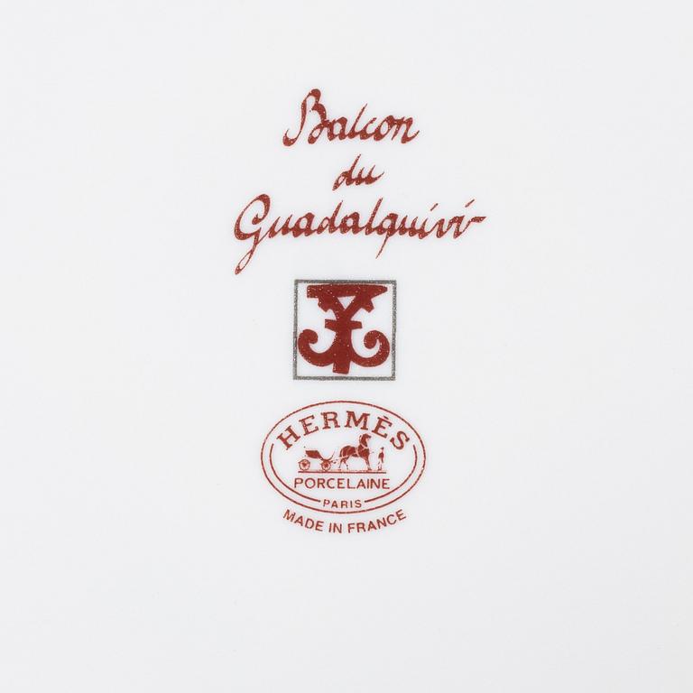 Hermès, Fat, 2 pcs, porcelain, "Balcon du Guadalquivir".