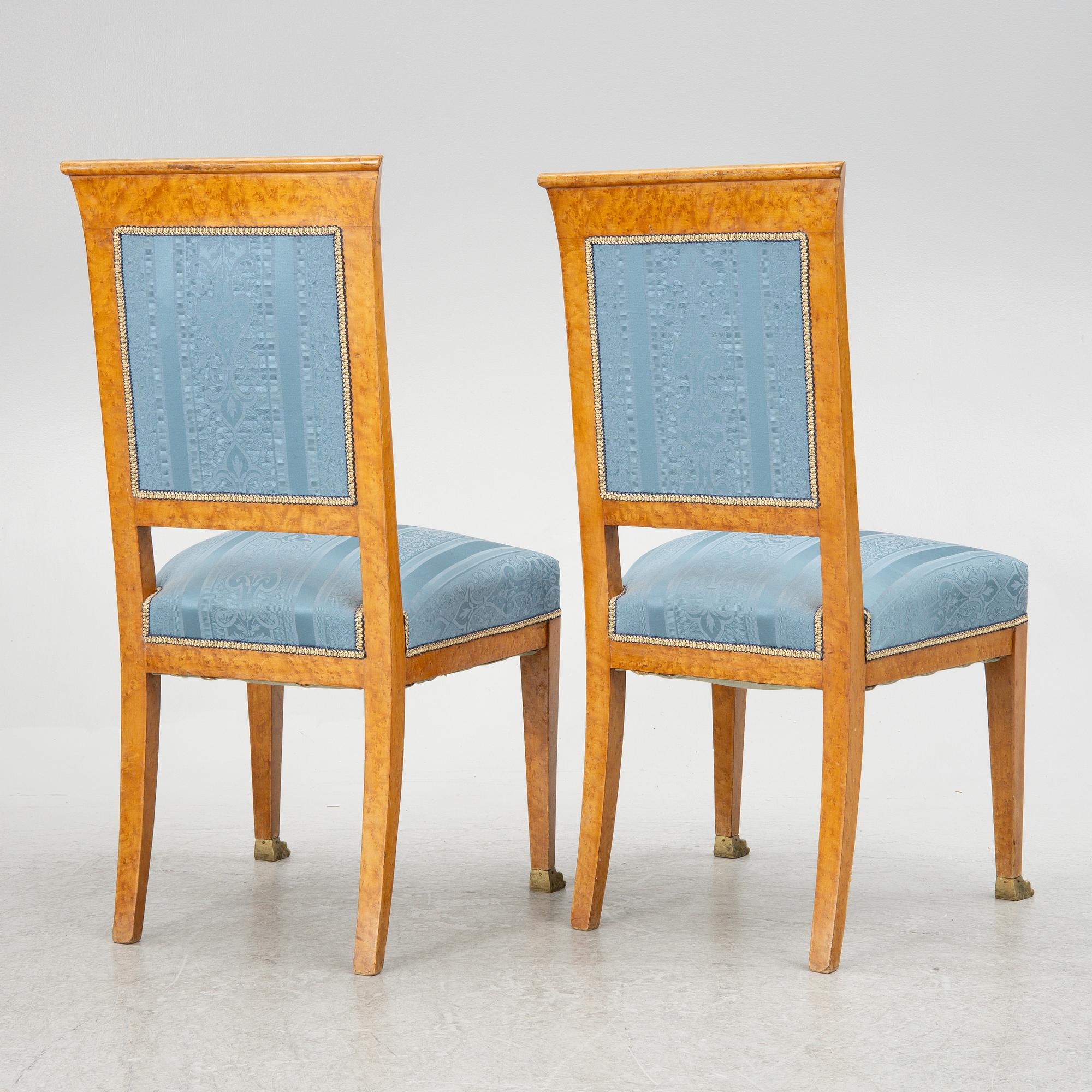 Salon group, 6 pieces, Empire style, around 1900.