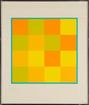 MAX BILL, 5 serigrafier + ramad beskrivning, signerade, numrerade 4/100.