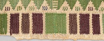 Barbro Nilsson, a carpet, "Salerno grön med enkel bård", flat weave, ca 295 x 197-198,5 cm, signed AB MMF BN.