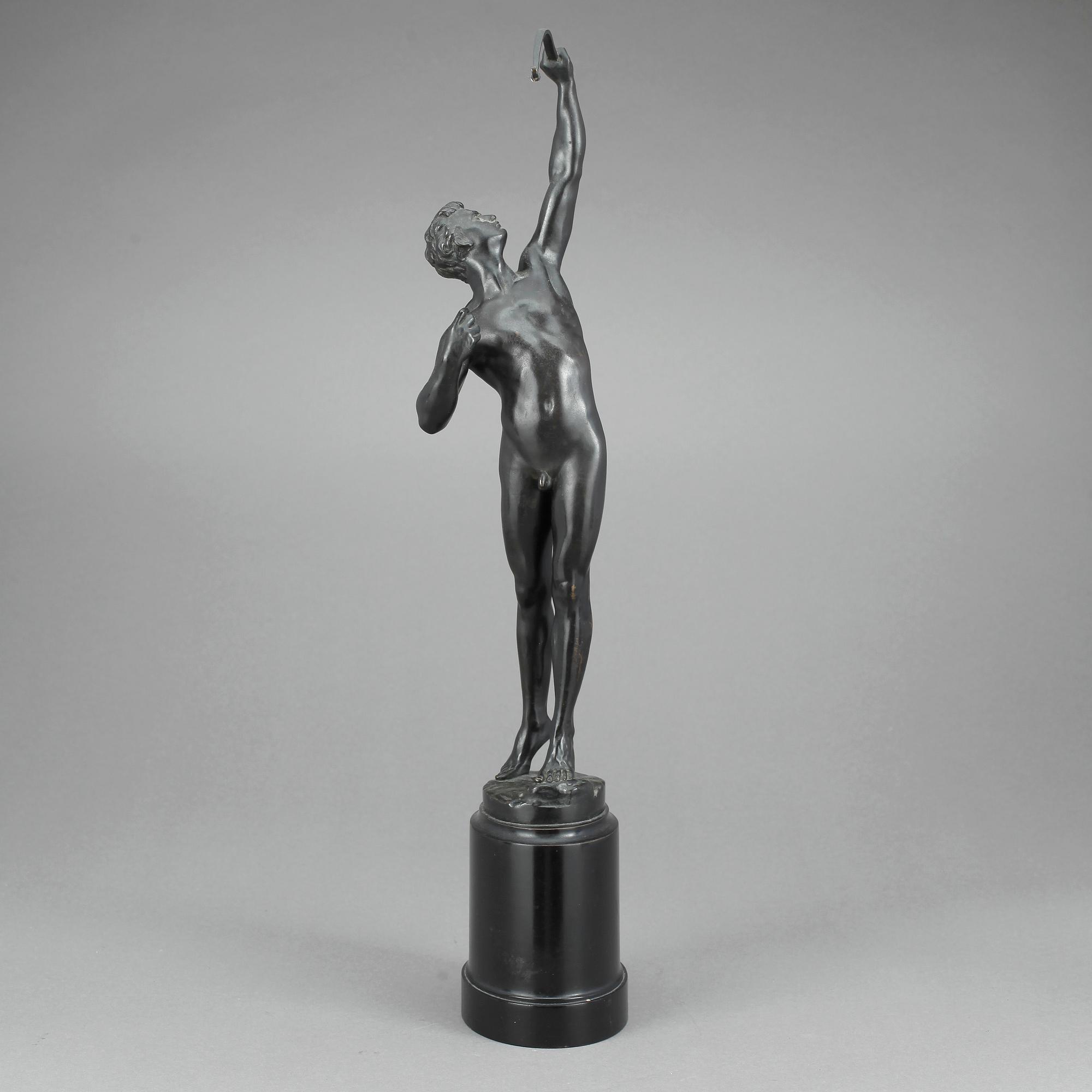 JOSEPH JOHANNES UPHUES, efter. Skulptur, brons. Signerad.