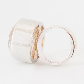 BENGT ERIK HALLBERG, Ring sterlingsilver med fasettslipad bergkristall.