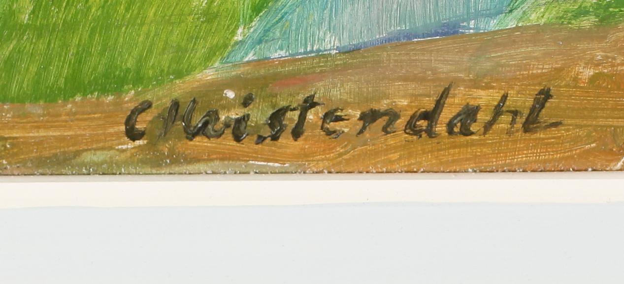 CARSTEN HVISTENDAHL, olja på pannå, signerad.