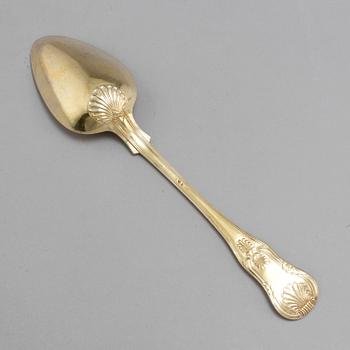 SKED, förgyllt silver, 'Kings Pattern', GW Richter, 1849.
