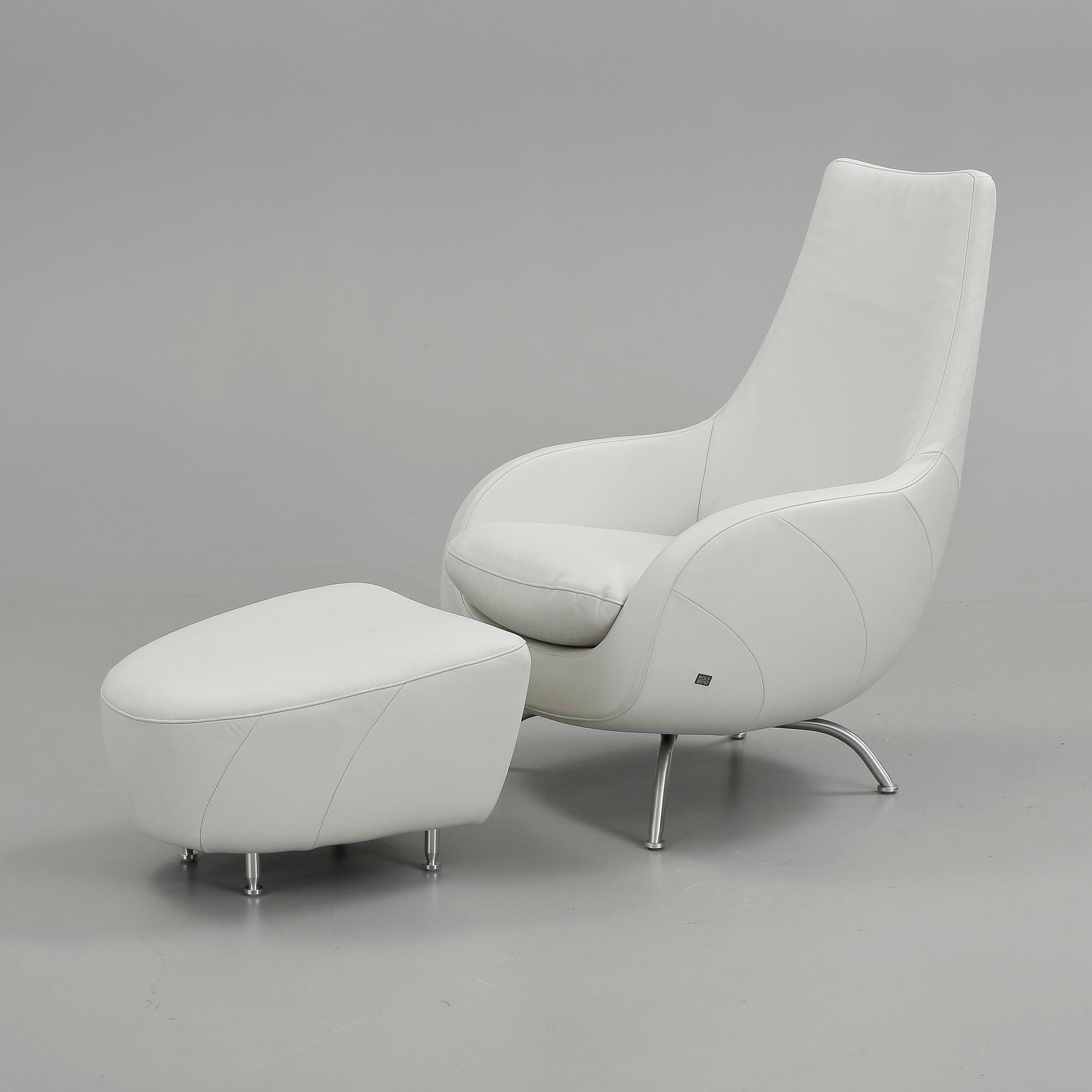 FÅTÖLJ med VILPALL, "modell 2000", Rolf Benz, Tyskland, 2000-tal.