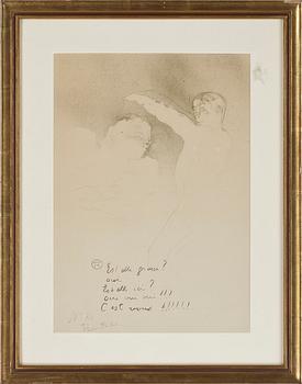 HENRI DE TOULOUSE-LAUTREC, litografi, signerad och numrerad No50.