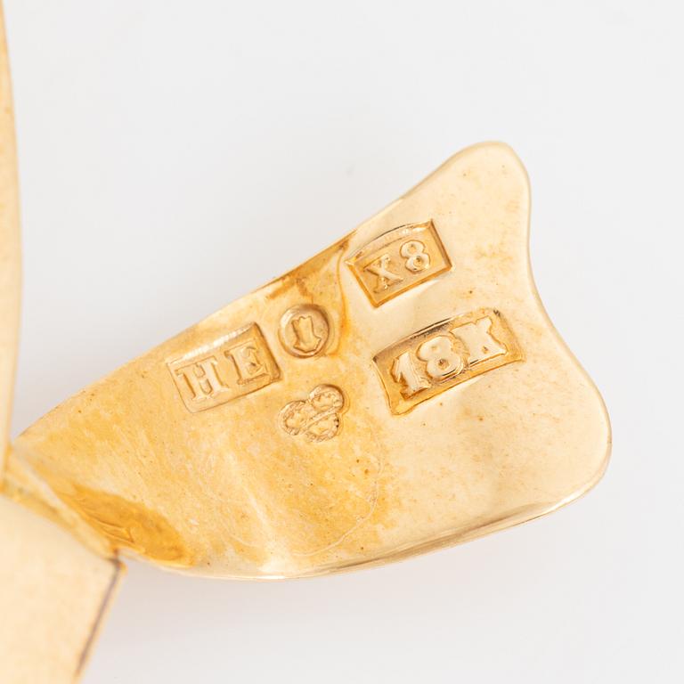 Brooch, bow, 18K gold. Stigbert, Engelbert, Stockholm.