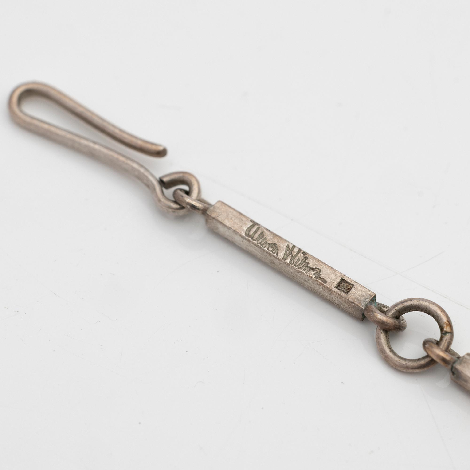 Wiwen Nilsson, Pendant, sterling silver with faceted rock crystal, Lund 1944.