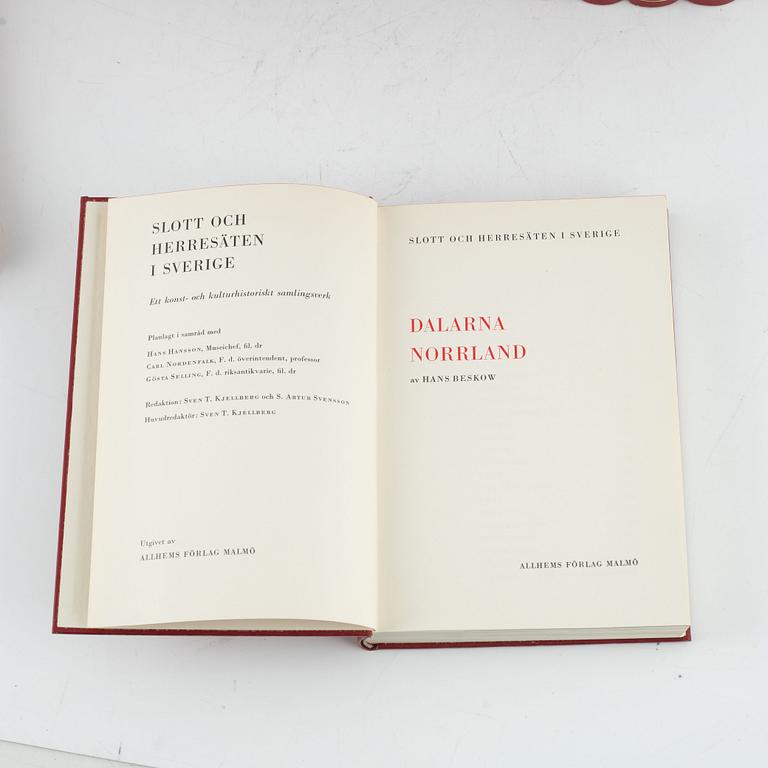 Bokverk, 18 volymer, "Svenska slott och herresäten", Allhems förlag Malmö 1966-71.