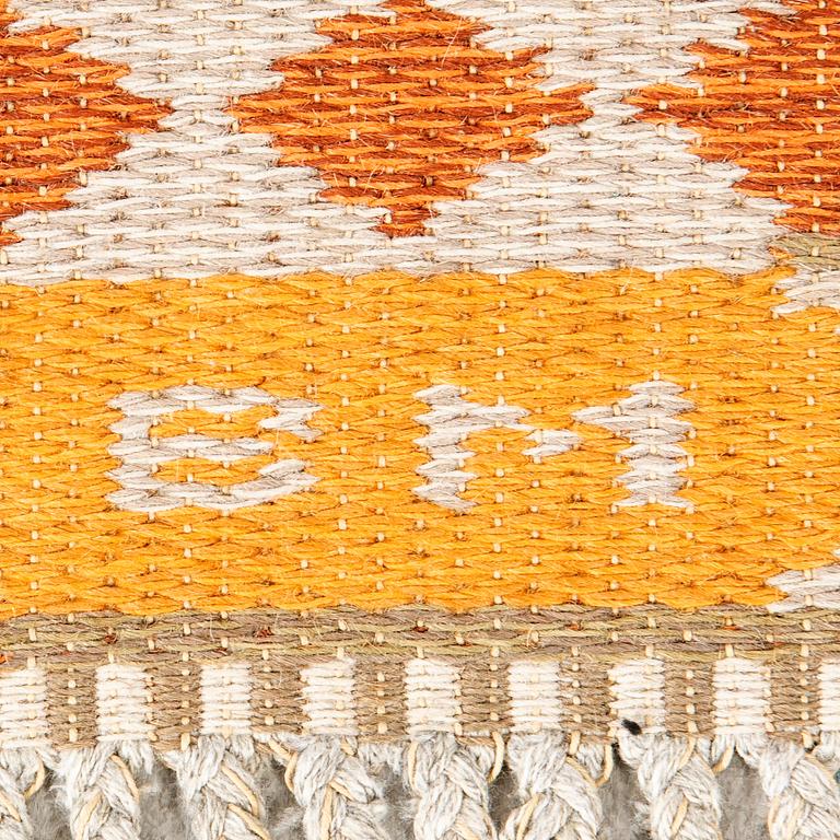 Rölakan rug signed BM, approximately 186x140 cm.