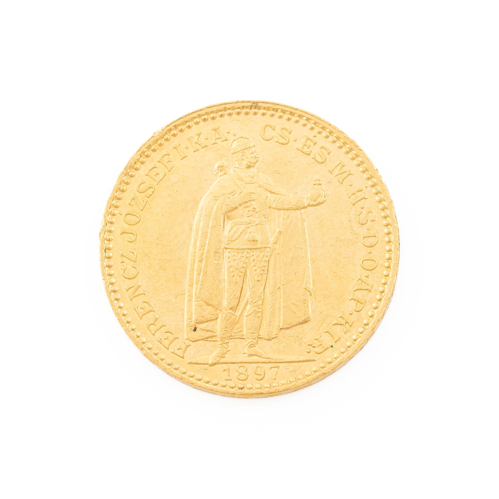 Gold coin, Hungary, 20 Korona, 1897.