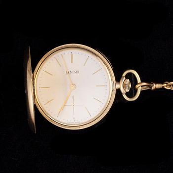 FICKUR, 14K guld, Moser, keden metall. 1960-tal.
